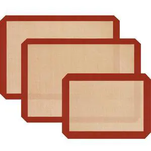 Silicone Baking Mats, 3 Pack Non-Stick Mats for Baking, Silicone Baking Mats Cookie Sheet, Easy Clean & Reusable Oven Baking Sheet for Making Cookies, Macaroons, Bread Silicone Baking Mats, 3 Pack Non-Stick Mats for Baking, Silicone Baking Mats Cookie Sheet, Easy Clean & Reusable Oven Baking Sheet for Making Cookies, Macaroons, Bread