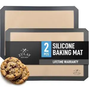 Silicone Baking Mat 2 Pack 16.5"×11.6" BPA-Free Reusable Baking Sheet, Heat Resistant 480°F Non-Slip Border, Perfect for Cookies, Bread, Pastries & Oven Use - (Dark Gray) Silicone Baking Mat 2 Pack 16.5"×11.6" BPA-Free Reusable Baking Sheet, Heat Resistant 480°F Non-Slip Border, Perfect for Cookies, Bread, Pastries & Oven Use - (Dark Gray)