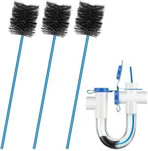 3 Pcs Condensate Trap Flexible Drain Brush, 16 Inch AC Drain Line Cleaning Brush for AC & HAVC Condensate P Trap, Blue 3 Pcs Condensate Trap Flexible Drain Brush, 16 Inch AC Drain Line Cleaning Brush for AC & HAVC Condensate P Trap, Blue