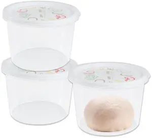 Stackable Pizza Dough Proofing Boxes Dough Proofing Container with Lid 1100ml portion (3) Stackable Pizza Dough Proofing Boxes Dough Proofing Container with Lid 1100ml portion (3)