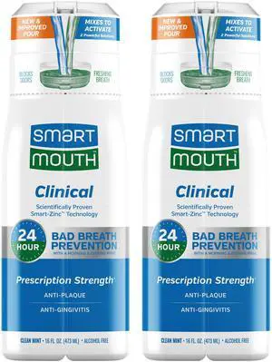 Clinical Zinc Activated Mouthwash - Anti-Plaque & Anti-Gingivitis for Healthy Gum Support - All-Day Fresh Breath - Alcohol-Free, Sugar-Free, & Gluten-Free - Clean Mint - 16 fl oz (2 Pack) Clinical Zinc Activated Mouthwash - Anti-Plaque & Anti-Gingivitis for Healthy Gum Support - All-Day Fresh Breath - Alcohol-Free, Sugar-Free, & Gluten-Free - Clean Mint - 16 fl oz (2 Pack)