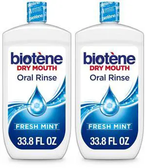Oral Rinse Mouthwash for Dry Mouth, Breath Freshener and Dry Mouth Treatment, Fresh Mint - 2x33.8 fl oz Oral Rinse Mouthwash for Dry Mouth, Breath Freshener and Dry Mouth Treatment, Fresh Mint - 2x33.8 fl oz