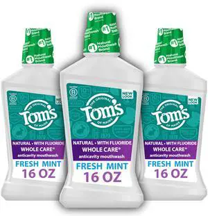 Whole Care Natural Fluoride Mouthwash, Fresh Mint, 16 Oz (Pack of 3) (Packaging May Vary) Whole Care Natural Fluoride Mouthwash, Fresh Mint, 16 Oz (Pack of 3) (Packaging May Vary)