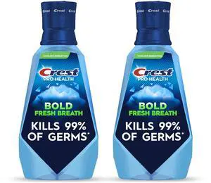Mouthwash Pro-Health Bold Fresh Breath, 99% Germ Kill, Antigingivitis & Antiplaque, Clean Mint - 1 L (33.8 fl oz), Pack of 2 Mouthwash Pro-Health Bold Fresh Breath, 99% Germ Kill, Antigingivitis & Antiplaque, Clean Mint - 1 L (33.8 fl oz), Pack of 2