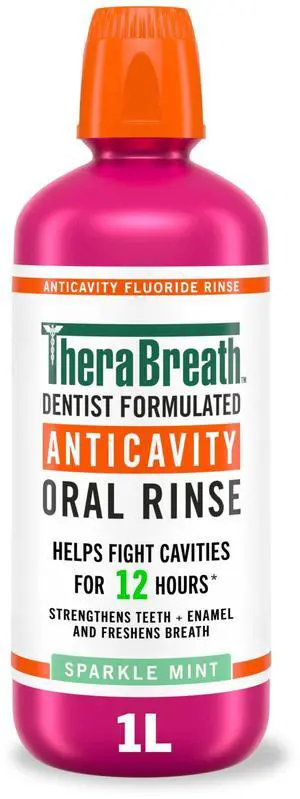 Anticavity Fluoride Mouthwash, Sparkle Mint, Dentist Formulated, 1 Liter Anticavity Fluoride Mouthwash, Sparkle Mint, Dentist Formulated, 1 Liter
