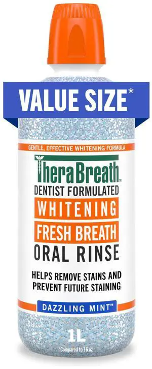 Whitening Mouthwash, Dazzling Mint, 1 Liter Whitening Mouthwash, Dazzling Mint, 1 Liter
