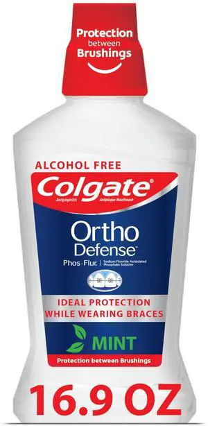 Ortho Defense Phos-Flur Anticavity Mouthwash, Alcohol Free Mouthwash for Braces, Made with Fluoride and Phosphate to Reduce White Spots and Help Prevent Cavities, Mint, 16.9 Fl Oz Bottle Ortho Defense Phos-Flur Anticavity Mouthwash, Alcohol Free Mouthwash for Braces, Made with Fluoride and Phosphate to Reduce White Spots and Help Prevent Cavities, Mint, 16.9 Fl Oz Bottle