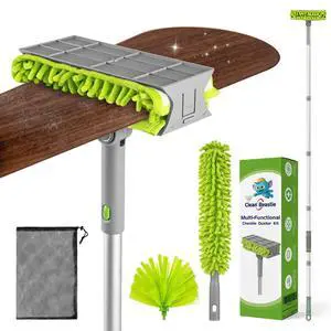 Ceiling Fan Cleaner Duster with 6 Ft/77'' Extendable Long Handle Multi-Functional Chenille Fan Duster for Ceiling Fan Blades, Blind, Cobweb, Vent, Wall Ceiling Fan Cleaner Duster with 6 Ft/77'' Extendable Long Handle Multi-Functional Chenille Fan Duster for Ceiling Fan Blades, Blind, Cobweb, Vent, Wall