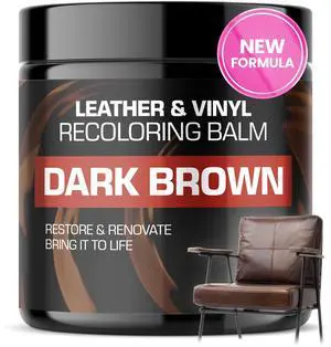 Leather Recoloring Balm, Leather Color Restorer, Scratch Remover, Couch Paint and Repair, Leather Balm for Couches - Dark Brown Leather Recoloring Balm, Leather Color Restorer, Scratch Remover, Couch Paint and Repair, Leather Balm for Couches - Dark Brown