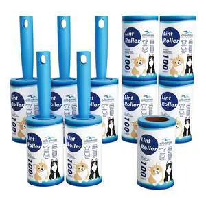 Extra Sticky Lint Roller, Mega Value Set 1000 Sheets for Pet Hair Removal, Dog and Cat Lint Remover for Clothes, Furniture, Carpet Extra Sticky Lint Roller, Mega Value Set 1000 Sheets for Pet Hair Removal, Dog and Cat Lint Remover for Clothes, Furniture, Carpet