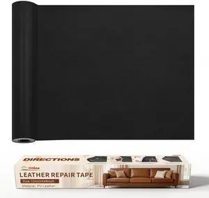 Leather Repair PatchLeather Repair Tape, 12 x 48 inches Leather Repair Patch for Furniture,Vinyl Repair KitLeather Couch Patchfor Sofas, Furniture, Car Seats, Office Chairs(Black) Leather Repair PatchLeather Repair Tape, 12 x 48 inches Leather Repair Patch for Furniture,Vinyl Repair KitLeather Couch Patchfor Sofas, Furniture, Car Seats, Office Chairs(Black)