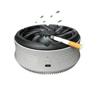 2 in 1 Smokeless Ashtray Multifunctional Rechargeable Ashtray Smoke Removing Ashtray Home Ashtray Portable Ash Tray for Home Indoor Office (Grey) 2 in 1 Smokeless Ashtray Multifunctional Rechargeable Ashtray Smoke Removing Ashtray Home Ashtray Portable Ash Tray for Home Indoor Office (Grey)
