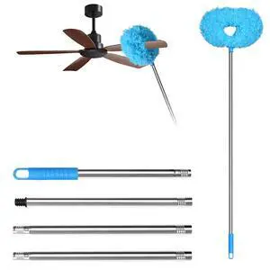 Ceiling Fan Cleaner Duster - Adjustable Duster with Extension Pole,Dusters for Cleaning Fan Blade, Walls and Cobweb (Blue) Ceiling Fan Cleaner Duster - Adjustable Duster with Extension Pole,Dusters for Cleaning Fan Blade, Walls and Cobweb (Blue)
