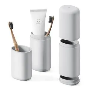 Travel Toothbrush Case, Portable Tooth Brush Holder and Toothpaste Cover Container with Mouthwash Cup, Compact Oral Clean Tools Organizer for Traveling/Camping/School/Home - Large Capacity Travel Toothbrush Case, Portable Tooth Brush Holder and Toothpaste Cover Container with Mouthwash Cup, Compact Oral Clean Tools Organizer for Traveling/Camping/School/Home - Large Capacity