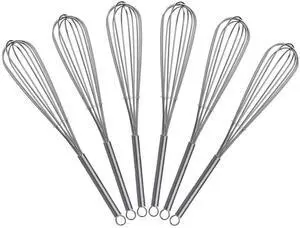 8 inch Mini Wire Whisk 6 Pack - Stainless Steel 8 inch Mini Wire Whisk 6 Pack - Stainless Steel