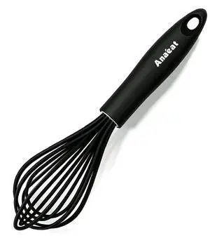 9" Silicone Balloon Whisk, Perfect for Non-Stick Cookware, Milk and Egg Beater Blender, Heat Resistant Kitchen Whisks for Whisking, Cooking, Baking, Beating, Frothing & Stirring (Black) 9" Silicone Balloon Whisk, Perfect for Non-Stick Cookware, Milk and Egg Beater Blender, Heat Resistant Kitchen Whisks for Whisking, Cooking, Baking, Beating, Frothing & Stirring (Black)