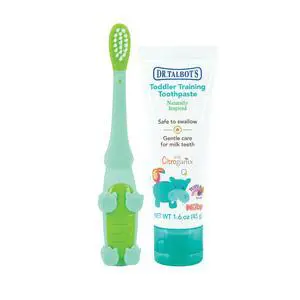 Toddler Training Toothbrush + Toothpaste - 1.6 oz | 6+ Months - Alligator Toddler Training Toothbrush + Toothpaste - 1.6 oz | 6+ Months - Alligator