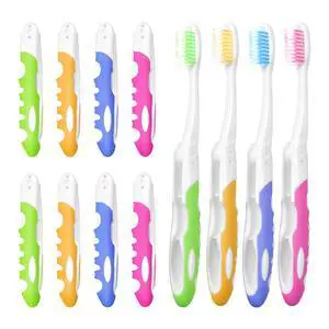 12 Pack Bulk Travel Toothbrush with Folding Portable Design and Soft Bristles, for Camping, Hiking, Travel, School 12 Pack Bulk Travel Toothbrush with Folding Portable Design and Soft Bristles, for Camping, Hiking, Travel, School