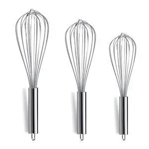 Whisk Set Pack of 3, Stainless Steel Whisks for Cooking 8",10",12", Wire Ballon Wisk (Silver) Whisk Set Pack of 3, Stainless Steel Whisks for Cooking 8",10",12", Wire Ballon Wisk (Silver)