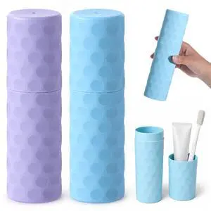 2Pcs Toothbrush Holder Travel Portable Couple Toothbrush Travel Case | Tooth Brush Holder for Travel with Dot Travel Toothpaste Container for Home, Travel, Business, Camping, 8.07× 2.56× 2.17" 2Pcs Toothbrush Holder Travel Portable Couple Toothbrush Travel Case | Tooth Brush Holder for Travel with Dot Travel Toothpaste Container for Home, Travel, Business, Camping, 8.07× 2.56× 2.17"
