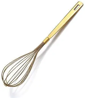 Gold Whisk, Berglander Whisk For Cooking With Titanium Gold Plating, Stainless Steel Balloon Whisk, Sturdy Kitchen Wire Whisk Set for Cooking, Baking, Blending, Beating, Dishwasher Safe, Easy to Clean Gold Whisk, Berglander Whisk For Cooking With Titanium Gold Plating, Stainless Steel Balloon Whisk, Sturdy Kitchen Wire Whisk Set for Cooking, Baking, Blending, Beating, Dishwasher Safe, Easy to Clean