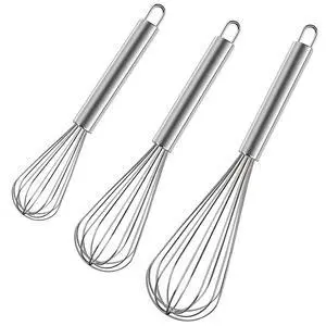 Stainless Steel Whisk Set, 3 Packs Balloon Whisk for Cooking, Whisking, Blending (8",10",12") Stainless Steel Whisk Set, 3 Packs Balloon Whisk for Cooking, Whisking, Blending (8",10",12")