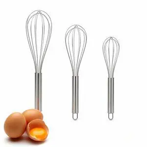 Stainless Steel Whisk Set, 3 Sizes (8", 10", 12") Kitchen Whisks for Cooking, Balloon Wire Whisk for Mixing, Whisking, Beating, Blending, Egg Beater, Baking, Whipping Cream, Frothing Milk Stainless Steel Whisk Set, 3 Sizes (8", 10", 12") Kitchen Whisks for Cooking, Balloon Wire Whisk for Mixing, Whisking, Beating, Blending, Egg Beater, Baking, Whipping Cream, Frothing Milk