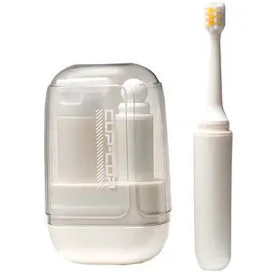 3-in-1 Toothbrush Travel Case Kit - Foldable with Mouthwash Cup, Toothpaste Dispenser, Portable Tooth Brush Holder for Camping, Business Trips, and Daily Use (Cream) 3-in-1 Toothbrush Travel Case Kit - Foldable with Mouthwash Cup, Toothpaste Dispenser, Portable Tooth Brush Holder for Camping, Business Trips, and Daily Use (Cream)