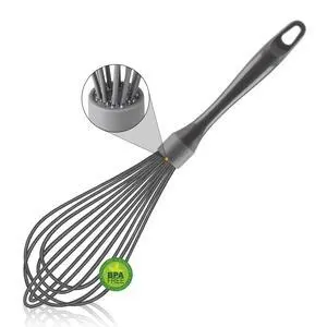 Dishwasher Safe Silicone Whisk, 12-Inch, Grey | Non-Scratch, BPA-Free, 450°F Heat Resistance Dishwasher Safe Silicone Whisk, 12-Inch, Grey | Non-Scratch, BPA-Free, 450°F Heat Resistance