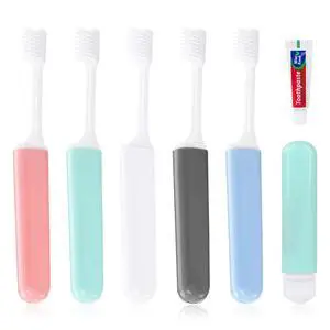 Travel Toothbrush and Toothpaste, 5 Colors (5-Pack) | Foldable Toothbrush And Toothpaste, Foldable For Storage Available, Individually Packaged, For Travel, Business Trips, Hotels Travel Toothbrush and Toothpaste, 5 Colors (5-Pack) | Foldable Toothbrush And Toothpaste, Foldable For Storage Available, Individually Packaged, For Travel, Business Trips, Hotels