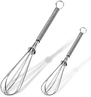 Mini Wire Whisks, Set of 2 Portable Stainless Steel Kitchen Tiny Whisk & Egg Beater with Thick Wire - Sturdy Small Mixing Balloon for Cooking, Blending, Whiping, Beating and Stirring (5" + 7") Mini Wire Whisks, Set of 2 Portable Stainless Steel Kitchen Tiny Whisk & Egg Beater with Thick Wire - Sturdy Small Mixing Balloon for Cooking, Blending, Whiping, Beating and Stirring (5" + 7")