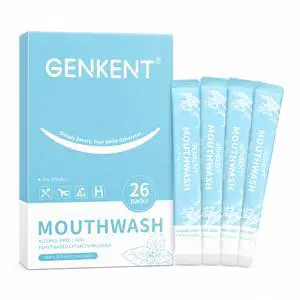 Travel Mouthwash, Portable Disposable Packs to Go, Alcohol Free Fresh Mint Oral Rinse, Pack of 26 Travel Mouthwash, Portable Disposable Packs to Go, Alcohol Free Fresh Mint Oral Rinse, Pack of 26