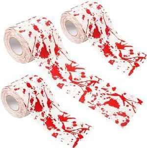 2 Rolls Halloween Bloodstain Toilet Paper Horror Bloodstain Pattern Toilet Paper Halloween Scary Bloody Paper for Spooky Haunted House Party Decoration (Halloween Blood, 2 Pcs) 2 Rolls Halloween Bloodstain Toilet Paper Horror Bloodstain Pattern Toilet Paper Halloween Scary Bloody Paper for Spooky Haunted House Party Decoration (Halloween Blood, 2 Pcs)