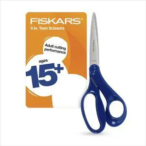 8" Teen Scissors, For Kids Ages 15+, Back to School Supplies, Blue | Scissors with Precise Blades for School or Crafting, Ergonomic Handles Designed for Teens, Back to School Supplies 8" Teen Scissors, For Kids Ages 15+, Back to School Supplies, Blue | Scissors with Precise Blades for School or Crafting, Ergonomic Handles Designed for Teens, Back to School Supplies