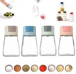 Plastic Spice Shaker Bottles, 4 Pack, Clear Seasoning Dispenser with Adjustable Holes, Airtight and Moisture Proof, for Salt, Pepper, Sugar, 4 Colors Plastic Spice Shaker Bottles, 4 Pack, Clear Seasoning Dispenser with Adjustable Holes, Airtight and Moisture Proof, for Salt, Pepper, Sugar, 4 Colors