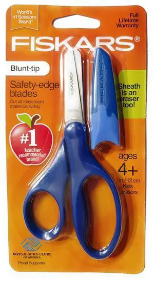 Scissors Blunt-tip Safety-Edge Blades w/ Sheath (Navy Blue) Scissors Blunt-tip Safety-Edge Blades w/ Sheath (Navy Blue)