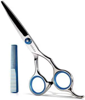 Stainless Steel Hair Cutting Scissors 6.5 Inch Hairdressing Razor Shears Professional Salon Barber Haircut Scissors, One Comb Included, Home Use for Man Woman Adults Kids Babies Stainless Steel Hair Cutting Scissors 6.5 Inch Hairdressing Razor Shears Professional Salon Barber Haircut Scissors, One Comb Included, Home Use for Man Woman Adults Kids Babies