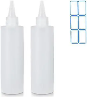 2 Pack 10 Oz (300ml) Condiment Squeeze Bottles, Leak Proof, Refillable | Condiment Container for Kitchen Use, Great for Ketchup, Mustard, Syrup, Sauces, Dressing and Oil 2 Pack 10 Oz (300ml) Condiment Squeeze Bottles, Leak Proof, Refillable | Condiment Container for Kitchen Use, Great for Ketchup, Mustard, Syrup, Sauces, Dressing and Oil