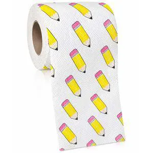 Funny Pencil Toilet Paper Roll, Back to School Pencil Classroom Decor | Teacher Appreciation Gag Gifts, Printed Pencil Themed Decorations, First Day of School Party Supplies for Students Nurse Funny Pencil Toilet Paper Roll, Back to School Pencil Classroom Decor | Teacher Appreciation Gag Gifts, Printed Pencil Themed Decorations, First Day of School Party Supplies for Students Nurse