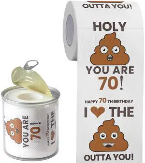 70th Birthday Gifts for Men Him Women Her Toilet Roll Paper | Can-shaped Package, Unique, Funny - 70th Birthday Decorations, Party Favors - 70 Years Old Gift Ideas for Family, Friends 70th Birthday Gifts for Men Him Women Her Toilet Roll Paper | Can-shaped Package, Unique, Funny - 70th Birthday Decorations, Party Favors - 70 Years Old Gift Ideas for Family, Friends