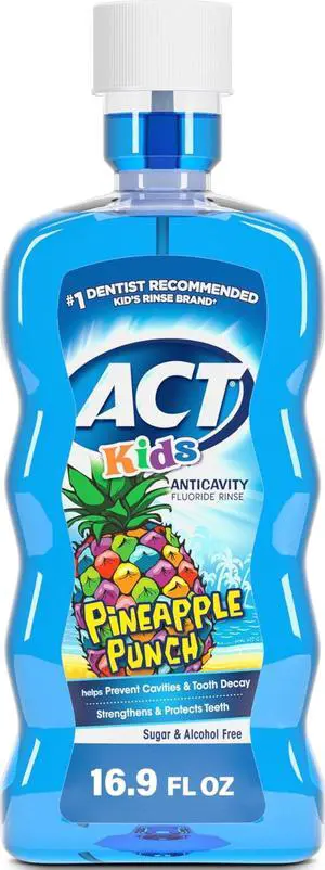 Kids Anticavity Fluoride Rinse Pineapple Punch 16.9 fl. oz. Accurate Dosing Cup, Alcohol Free Kids Anticavity Fluoride Rinse Pineapple Punch 16.9 fl. oz. Accurate Dosing Cup, Alcohol Free