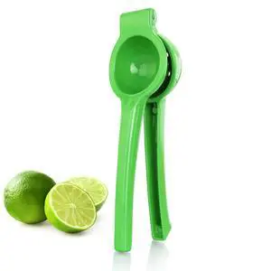 Lime Squeezer, Commercial Restaurant Grade Enameled Aluminum Citrus Press, Manual Hand Juicer for Limes, Lemons, and Small Citrus, Green Lime Squeezer, Commercial Restaurant Grade Enameled Aluminum Citrus Press, Manual Hand Juicer for Limes, Lemons, and Small Citrus, Green