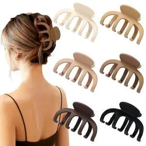 Hair Clips for Women 3.5 Inch Medium Hair Claw Clips for Girls Thin Thick Hair Matte Banana Jaw Clips Hair Accessories for Women (Brown) Hair Clips for Women 3.5 Inch Medium Hair Claw Clips for Girls Thin Thick Hair Matte Banana Jaw Clips Hair Accessories for Women (Brown)