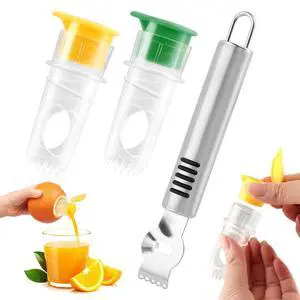 2 Pcs Mini Lemon Squeezer,with Stainless Steel Grater New Screw Top Lemon Squeezer Manual Portable Orange Squeezer for Seasoning Cooking and Cocktails(SIZE:2 pcs) 2 Pcs Mini Lemon Squeezer,with Stainless Steel Grater New Screw Top Lemon Squeezer Manual Portable Orange Squeezer for Seasoning Cooking and Cocktails(SIZE:2 pcs)