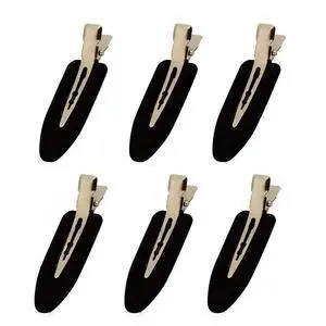 6 Pieces No Bend Hair Clips, No Crease Hair Clip for Hairstyling, Makeup Clips for Women and Girls (Black) 6 Pieces No Bend Hair Clips, No Crease Hair Clip for Hairstyling, Makeup Clips for Women and Girls (Black)
