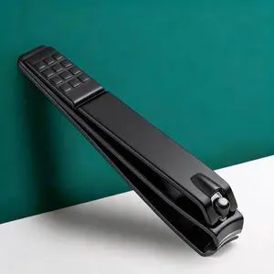Black Splash-Proof Nail Clipper - Sharp Blade Fingernail & Toenail Trimmer for Men & Women Black Splash-Proof Nail Clipper - Sharp Blade Fingernail & Toenail Trimmer for Men & Women