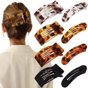 Flat Hair Clips for Women Girls, 2 Styles 8 Pcs Lay Flat Claw Clips, Strong Hold French Duck Billed Large Side Hair Jaw Clip for All Hair Types, Fashion Trendy Hair Accessories Leopard Flat Hair Clips for Women Girls, 2 Styles 8 Pcs Lay Flat Claw Clips, Strong Hold French Duck Billed Large Side Hair Jaw Clip for All Hair Types, Fashion Trendy Hair Accessories Leopard