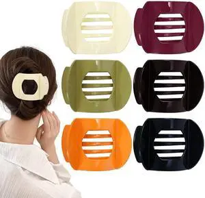 6 Pcs Flat Hair Claw Clips For Women Girls, French Barrettes Set | 6 Solid Colors, Non-Slip Plastic Hair Pins For Medium Hair Volume Accessories Gifts 6 Pcs Flat Hair Claw Clips For Women Girls, French Barrettes Set | 6 Solid Colors, Non-Slip Plastic Hair Pins For Medium Hair Volume Accessories Gifts