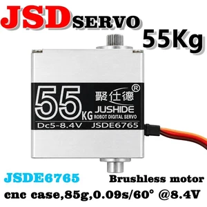 JSDE JSDE6765 8.4V 61kg High Torque Digital Servo IP67 Waterproof Brushless Motor Metal Gear RC Servo for Robot DIY JSDE JSDE6765 8.4V 61kg High Torque Digital Servo IP67 Waterproof Brushless Motor Metal Gear RC Servo for Robot DIY