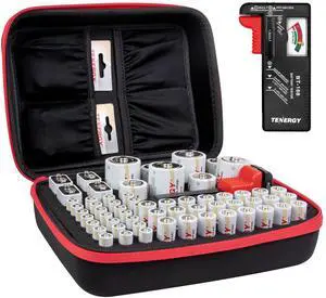 Battery Organizer Storage Case with Battery Tester, Holds 60 Batteries AA AAA C D 9V (Batteries not Included) Battery Organizer Storage Case with Battery Tester, Holds 60 Batteries AA AAA C D 9V (Batteries not Included)
